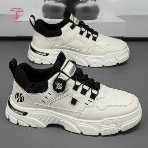 Summer Men's Shoes – Breathable Mesh Style: Trendy shoes suitable for thick-soled sports shoes or casual dad sneakers