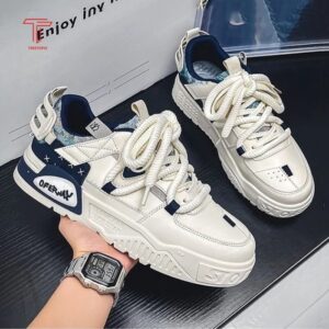Meiretu Men's Color-Block Sneakers – 4cm Elevated Sole, Premium Quality (GNG05)