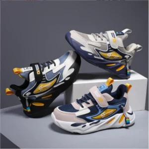 Kids' Sneakers for School – Mesh Upper, Elevated Sole, Drawstring Closure for Boys & Girls (Ages 3-10)